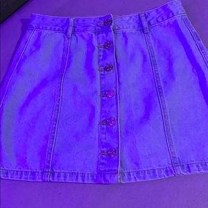 Forever 21 light wash mini denim skirt